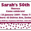 BIRINV12 50th Female Birthday Invitation