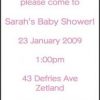 SHOINV09 Purple Pram Baby Shower Invitation