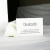 PLACAR130 Flat place card on white printed in blaCK