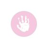 Baby Hand Dusky Pink Sticker Large