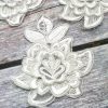 Flower with Leaves Ivory Lace Piece for Invitations