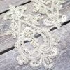 Ivory Bell Beaded Lace Piece for Invitations