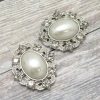 Oval Pearl and Diamante Cluster for Invitations