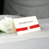 PLACAR117 Cream and Red Individual Place Card