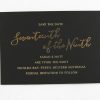 SAVDAT04 Black card with gold foiling