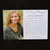 religious christian memorial funeral card with photo in blue