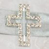BROBUC13 Diamante cross on ribbon