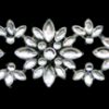 Adhesive Flower Diamante Strip Invitation Stickers
