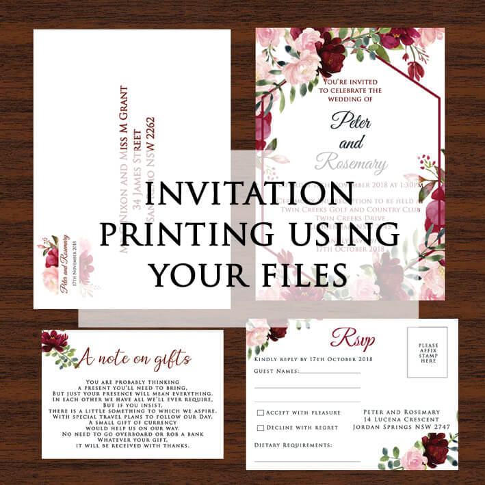 personalised invitation printing